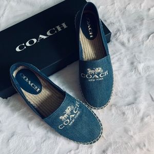 Blue coach espadrilles